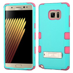 Natural Teal Green/Electric Pink TUFF Hybrid Phone Protector Cover (with Stand)